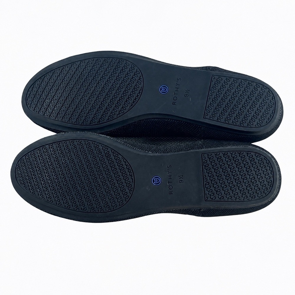 Rothy's The Flat Women 9.5 Black Round Toe Knit Sustainable Ballet Flats - Picture 5 of 8